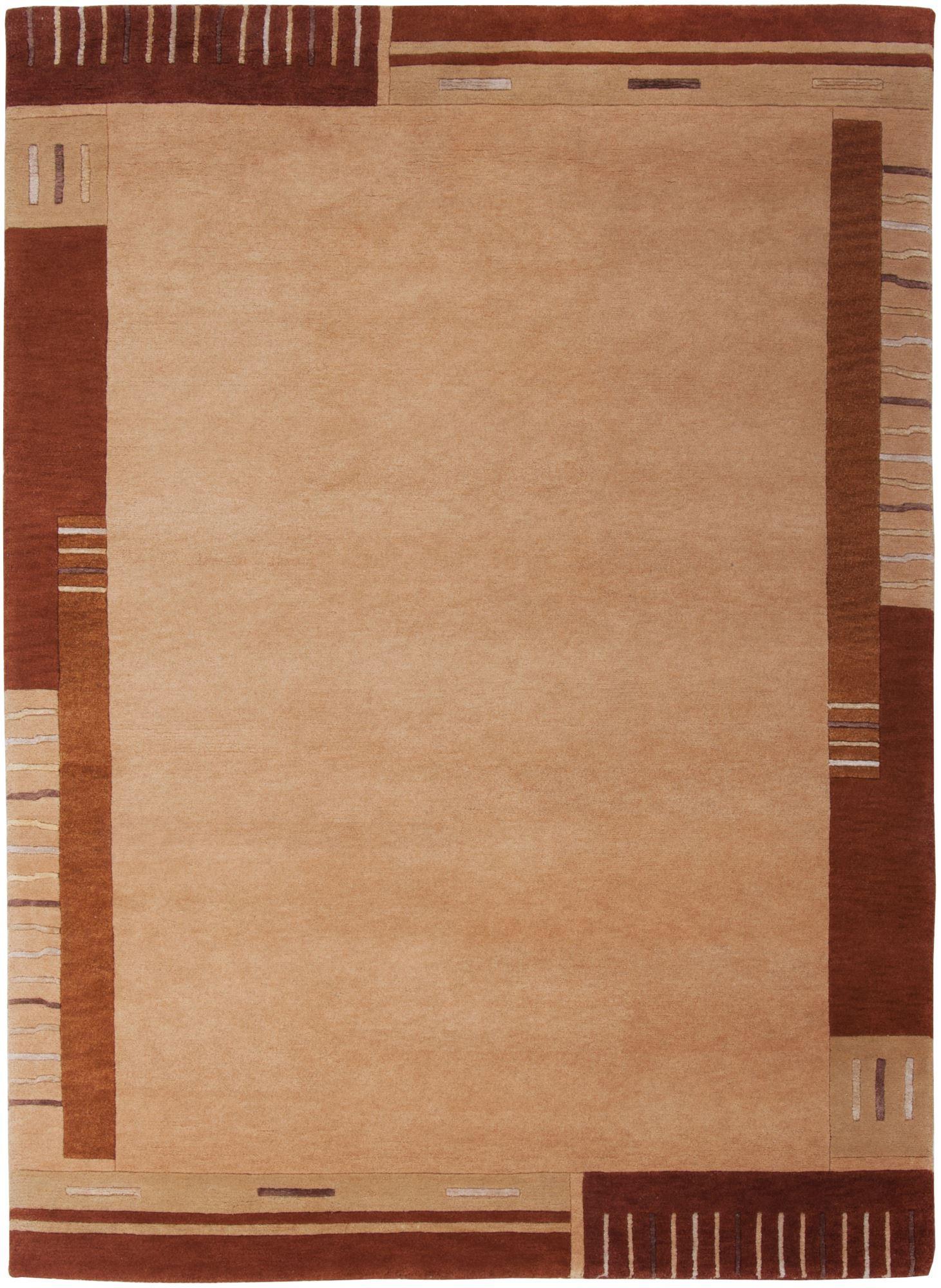 HANDKNÜPFTEPPICH Kailash 250x300 cm - Terracotta, Textil (250/300cm) - THEKO