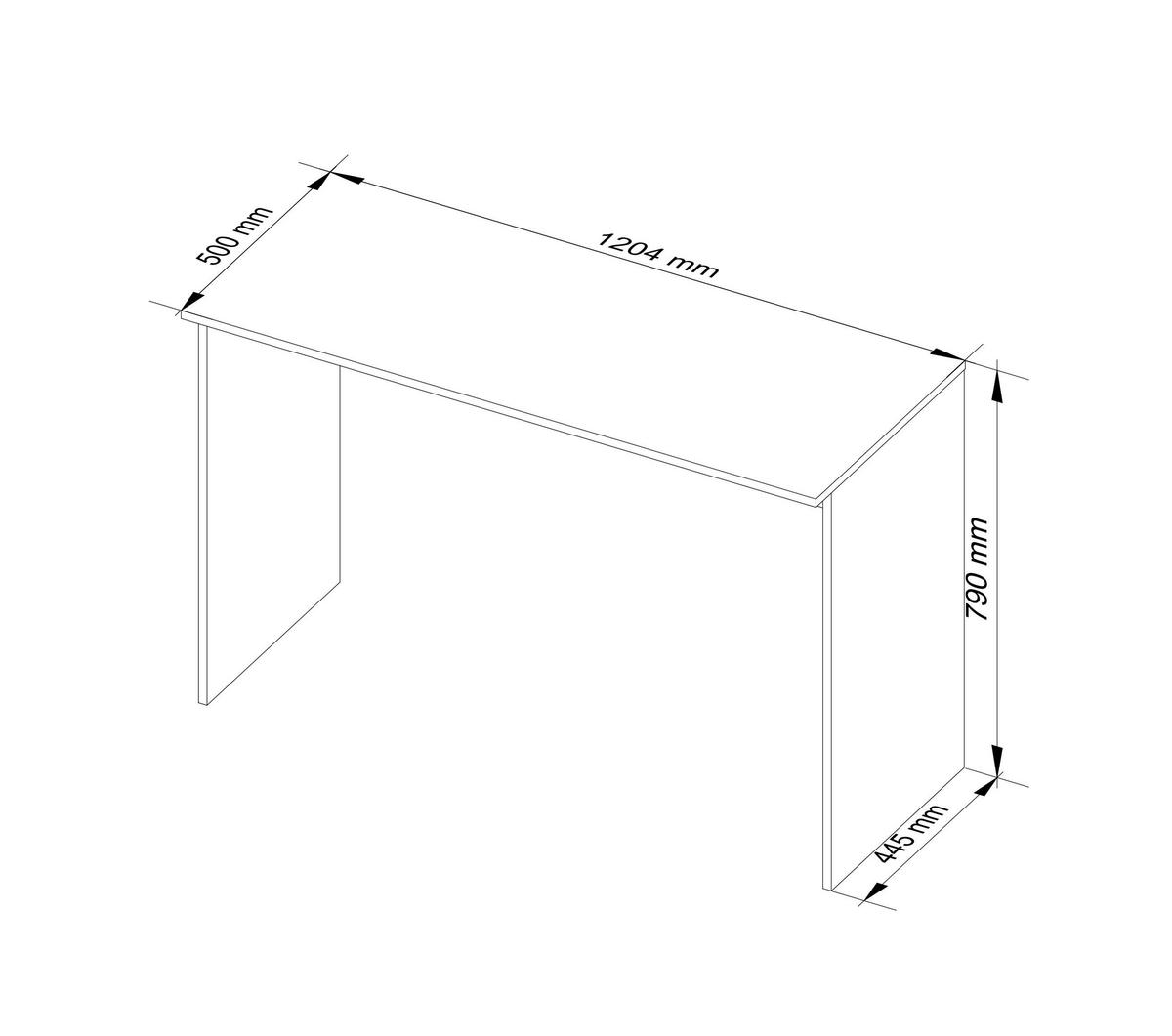 SCHREIBTISCH Eiche Sonoma 79/120/50 - Sonoma Eiche, Holzwerkstoff (50/120/79cm) - RAUMHIRSCH FURNITURE