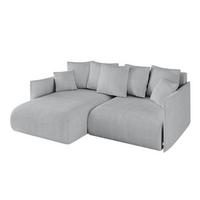 ECKSOFA Ottomane links ONESK-L 216x177x72 Grau Cord - Grau, Holzwerkstoff/Kunststoff (216/177cm) - ALTDECOR