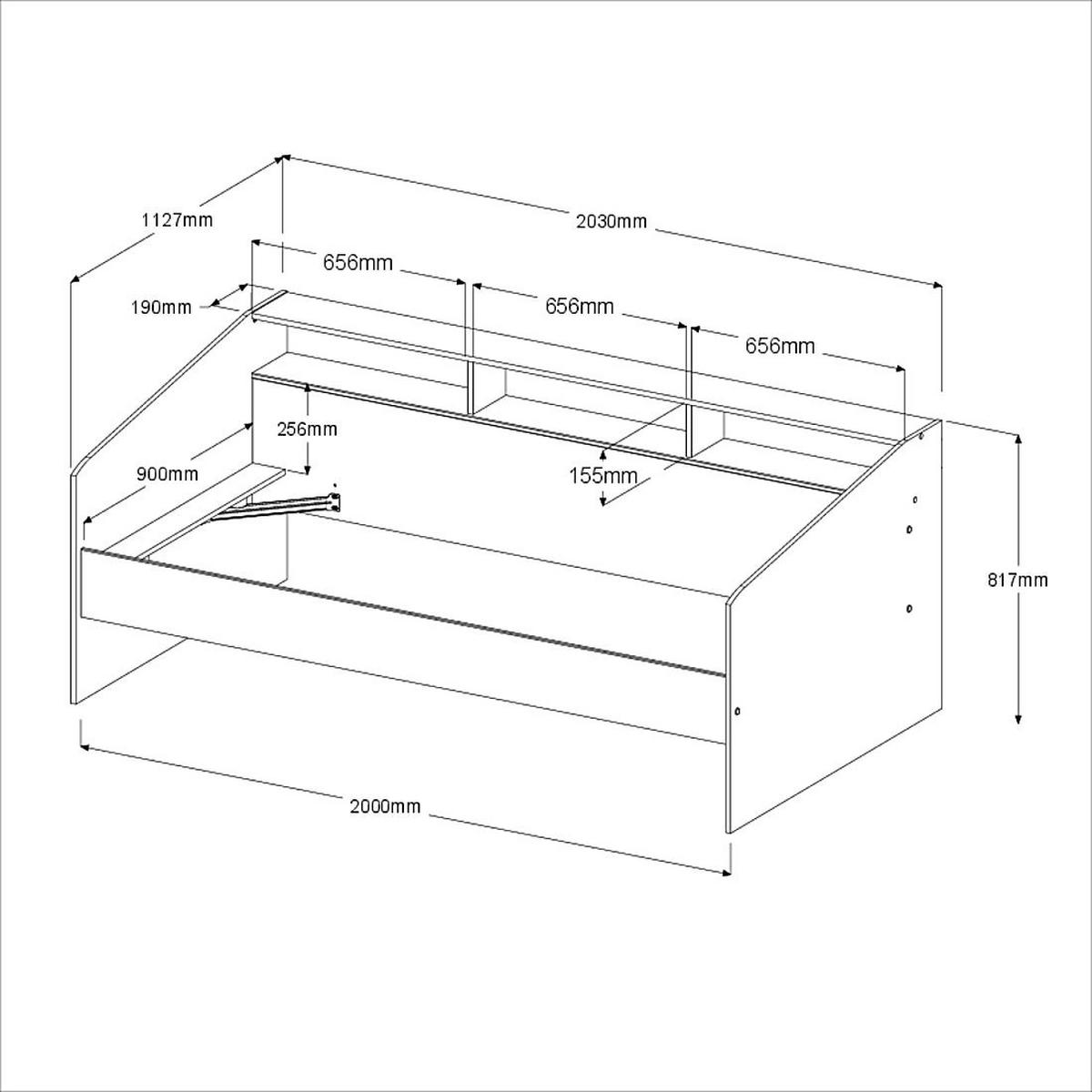 KINDERZIMMER SET Parisot Sleep 3-tlg. Holzdekor Weiß/Eiche - Eichefarben/Weiß, Kunststoff (100/1/200cm) - 58aufmkessel