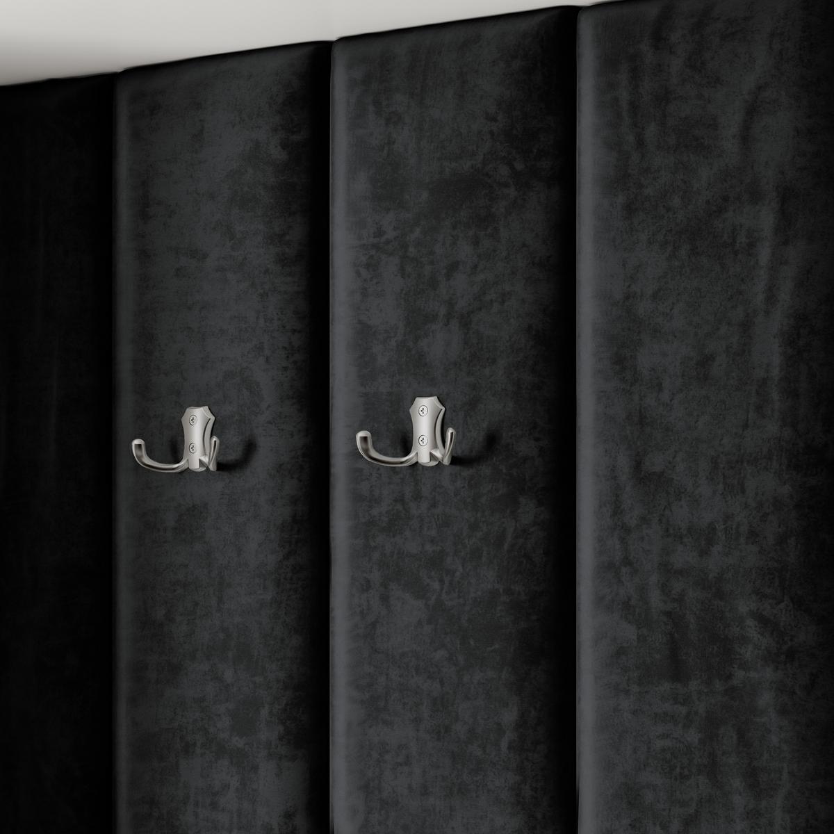 GARDEROBENSCHRANK REMA 120/240/60 cm Modern Kaschmir - Kaschmir/Schwarz, Holzwerkstoff (120/240/60cm) - MASSENO