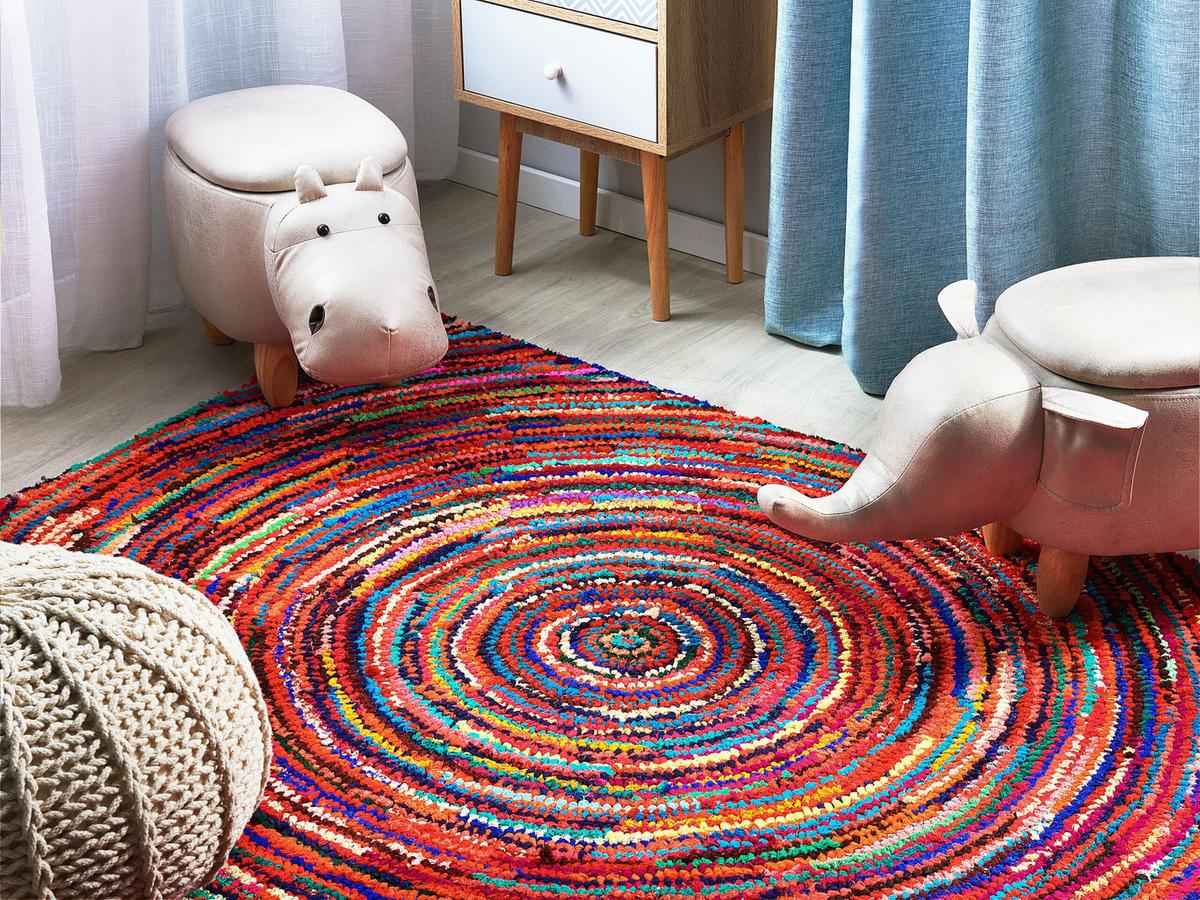 KURZFLOR-TEPPICH Malatya 200/140 cm - Multicolor, Kunststoff (140/200cm) - Beliani