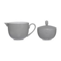 MILCHKÄNNCHEN & ZUCKERDOSE Doppio Grau - Grau, Keramik (1/2cm) - Ritzenhoff Breker