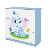 KOMMODE Babydreams Elefant 81/81/41 - Blau, Holzwerkstoff (81/81/41cm) - RAUMHIRSCH FURNITURE