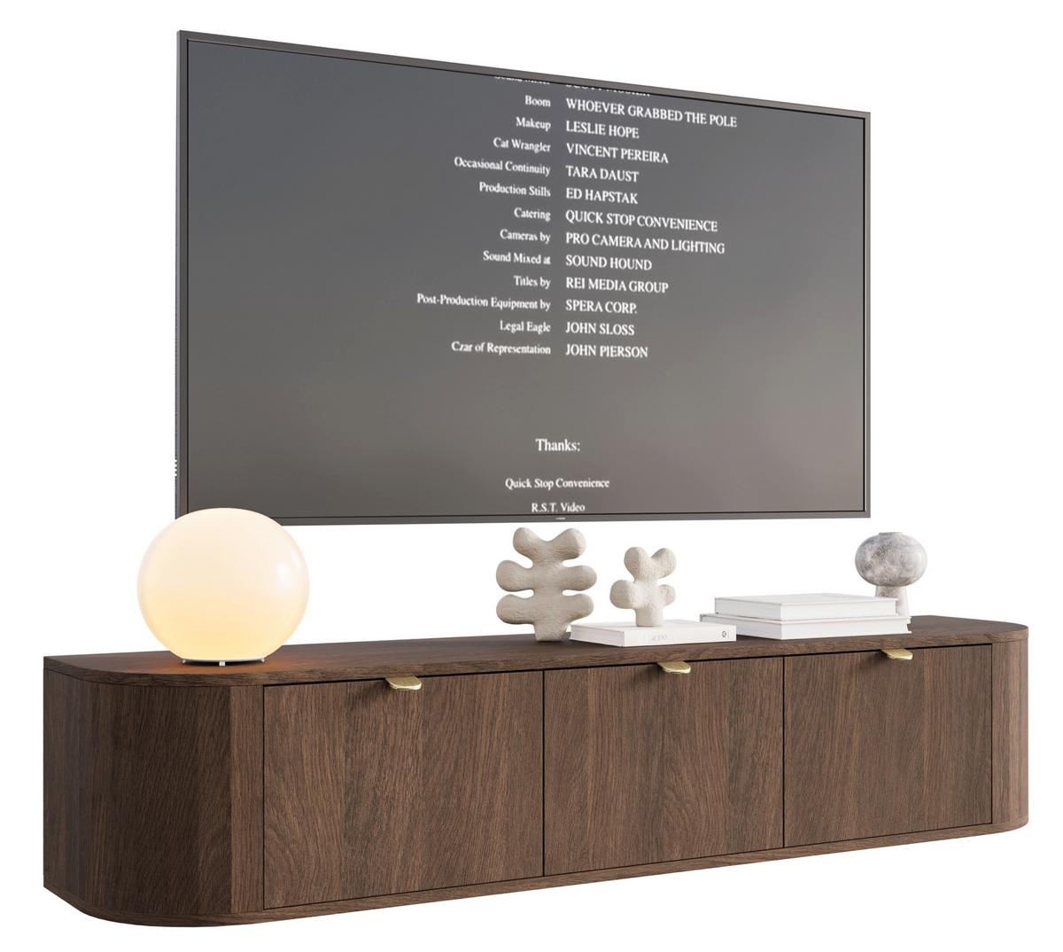 TV-HÄNGEBOARD Coru 175 cm - Dunkelbraun, Holzwerkstoff/Metall (175.4/35/39.1cm) - Selsey