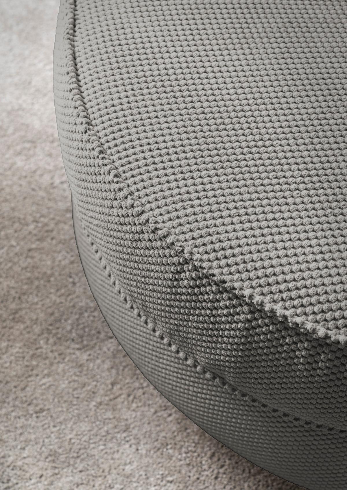 DREHSESSEL grau Web-Velours, Sessel 360° drehbar inklusive Kissen - Grau, Kunststoff/Textil (95/77/95cm)