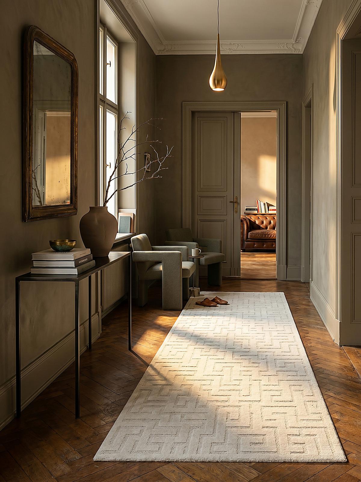 TEPPICHLÄUFER Geometrisch MUOTA Polypropylen Creme 80 x 150 cm - Beige, Textil (80/150cm) - KADIMA DESIGN