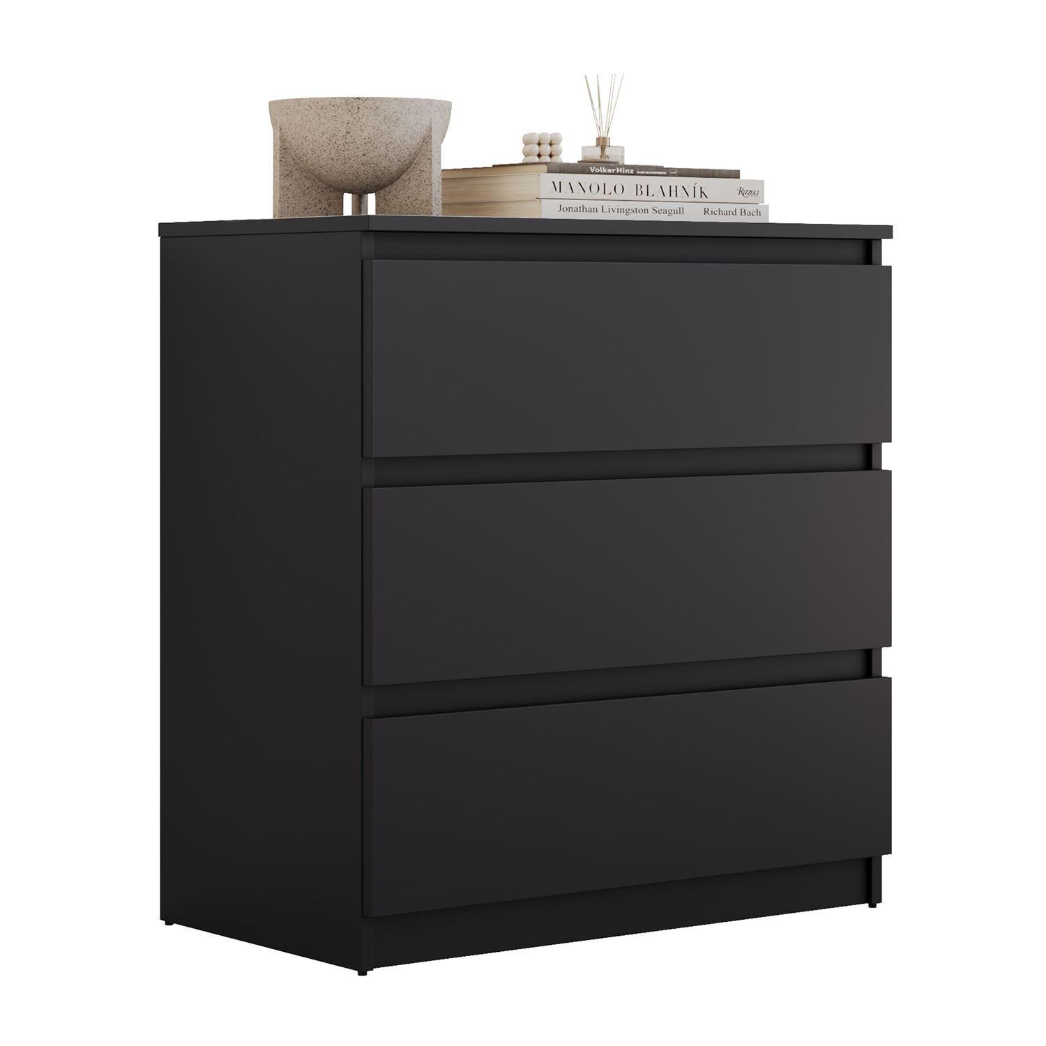 HIGHBOARD HANA M3 Schwarz matt - Schwarz, Holzwerkstoff (70/75/40cm) - Lookway