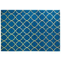 KURZFLOR-TEPPICH Yelki 230/160 cm - Blau, Naturmaterialien (160/230cm) - Beliani