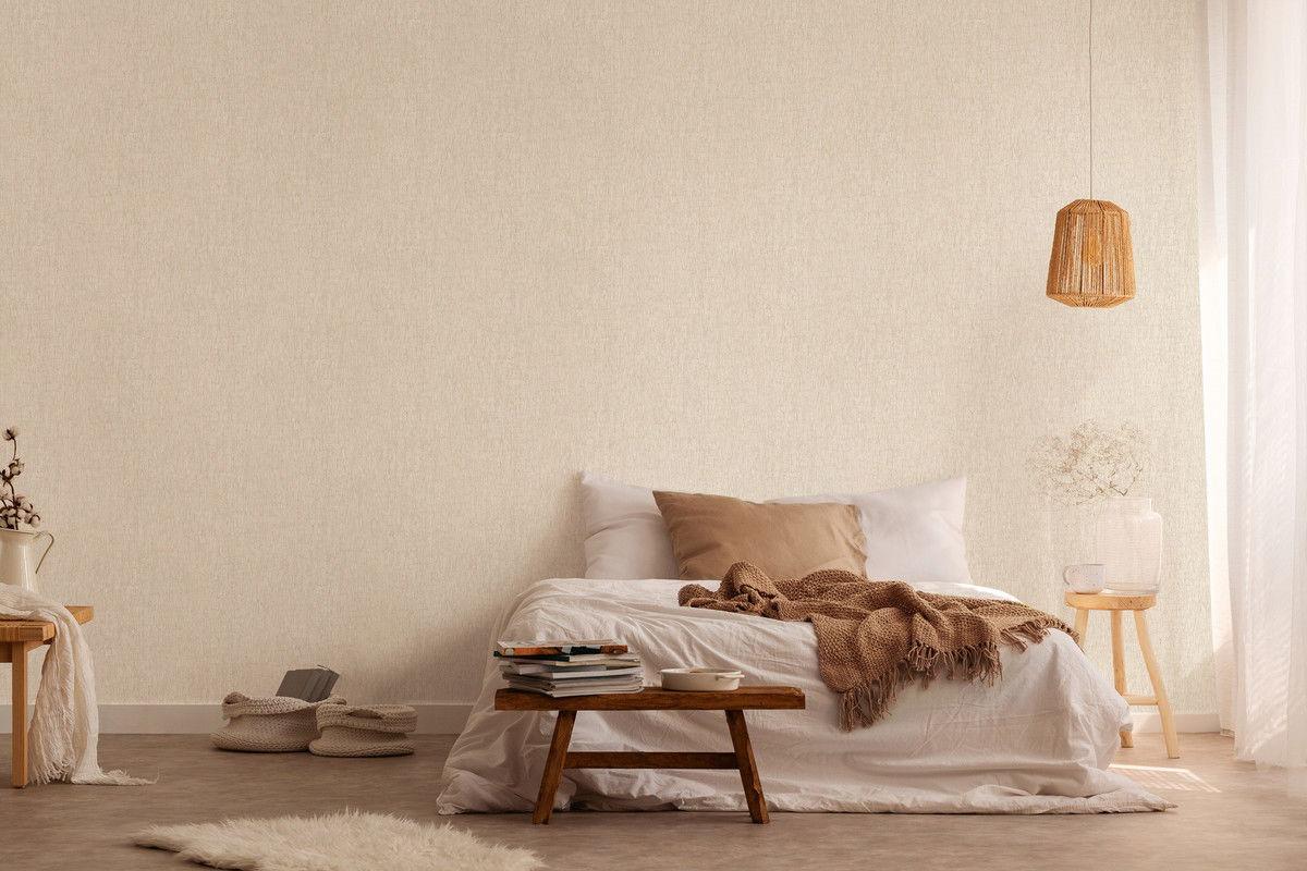 VLIESTAPETE Beige 53/1005 cm - Beige, Textil (53/1cm) - KUNSTLOFT