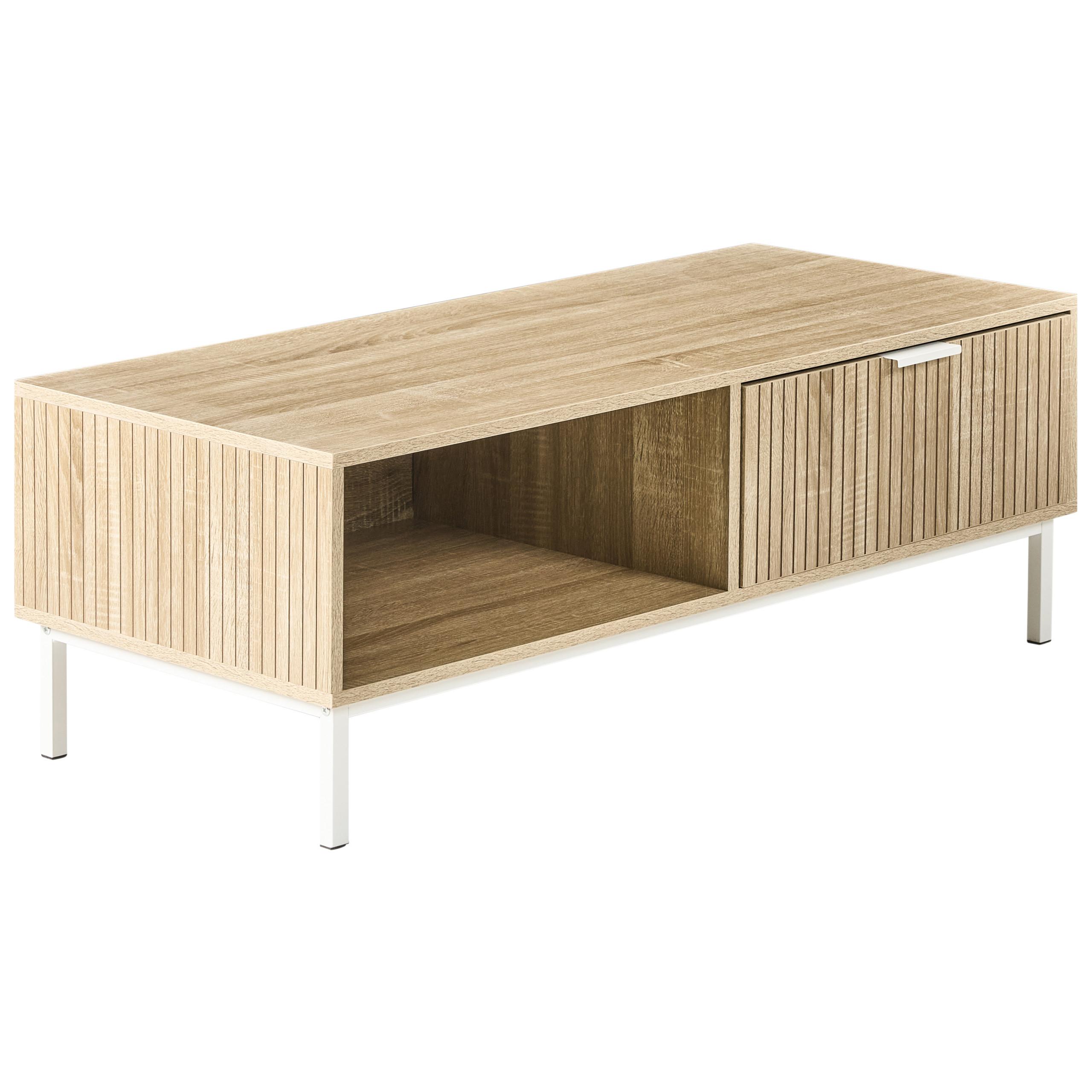 COUCHTISCH Hellbraun Royalla - Hellbraun, Holzwerkstoff (50/110/40cm) - Beliani
