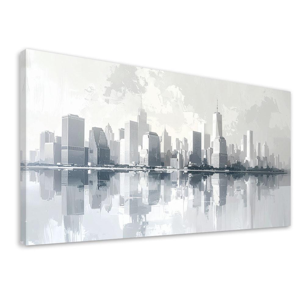 LEINWANDBILD Städte & Architektur 100x50cm - Weiß, Textil (100/50cm) - Feeby