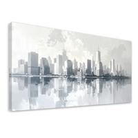 LEINWANDBILD Städte & Architektur 100x50cm - Weiß, Textil (100/50cm) - Feeby