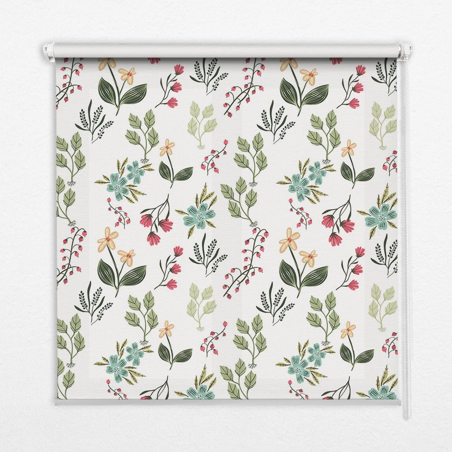 INNENROLLO - Fensterrollo - Rollo - 110x140 cm - Pflanzen - Grün, Kunststoff (110/140/0.5cm) - TULUP