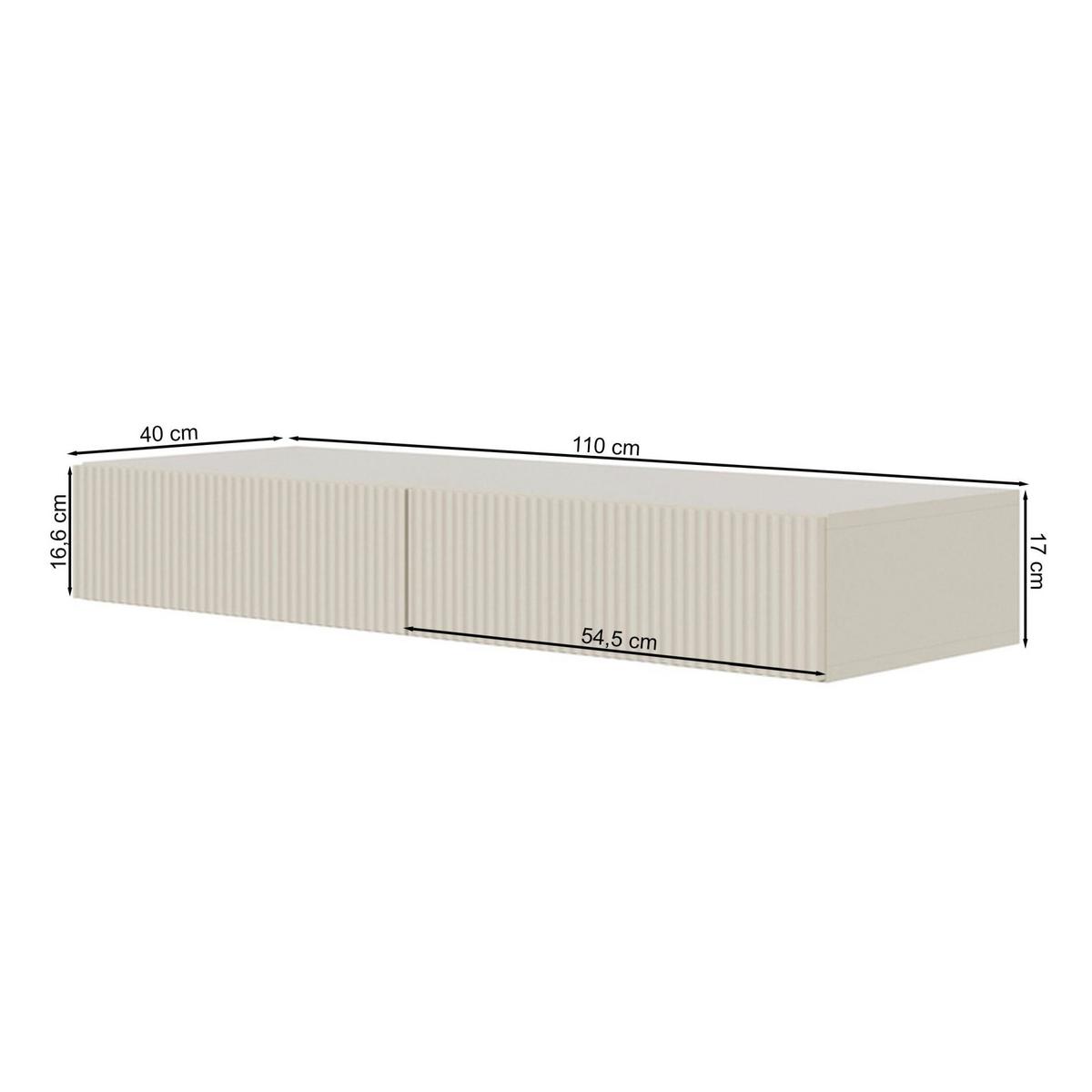 SCHMINKTISCH Veldio Graubeige 110 cm - Taupe, Holzwerkstoff (110/16/40cm) - Selsey