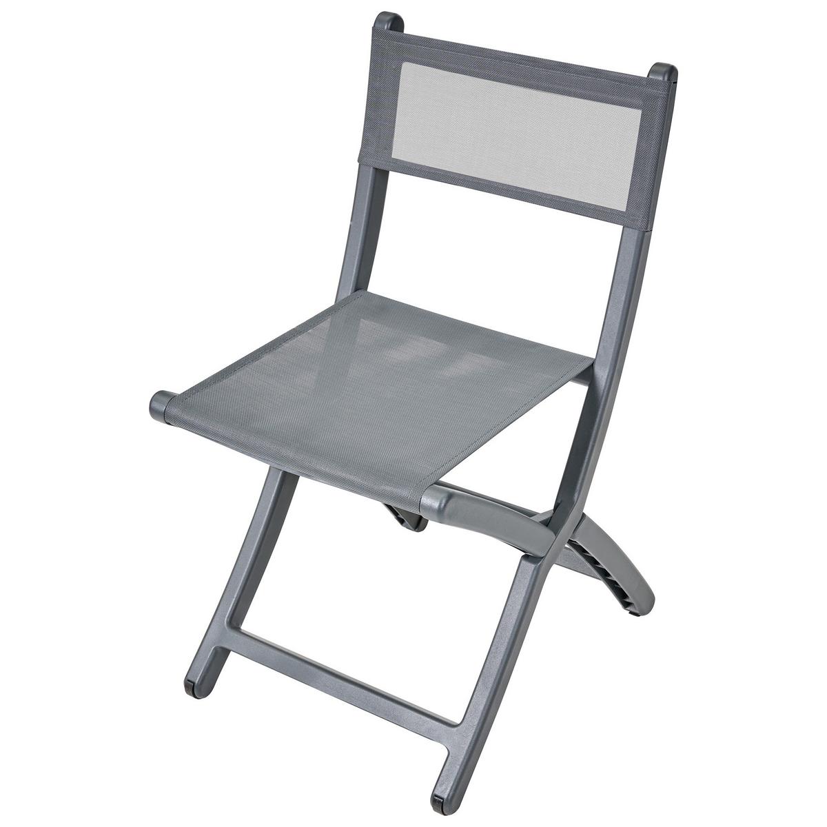 GARTENSTUHL 4er-Set Dunkelgrau Talca - Dunkelgrau, Kunststoff (45/83/53cm) - Beliani