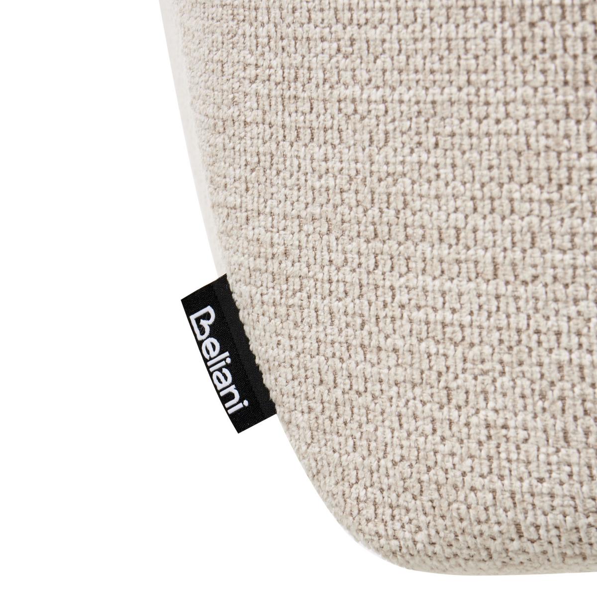 ESSZIMMERSTUHL drehbar Kunstleinen Hellbeige Mornas - Beige, Textil (58/84/68cm) - Beliani