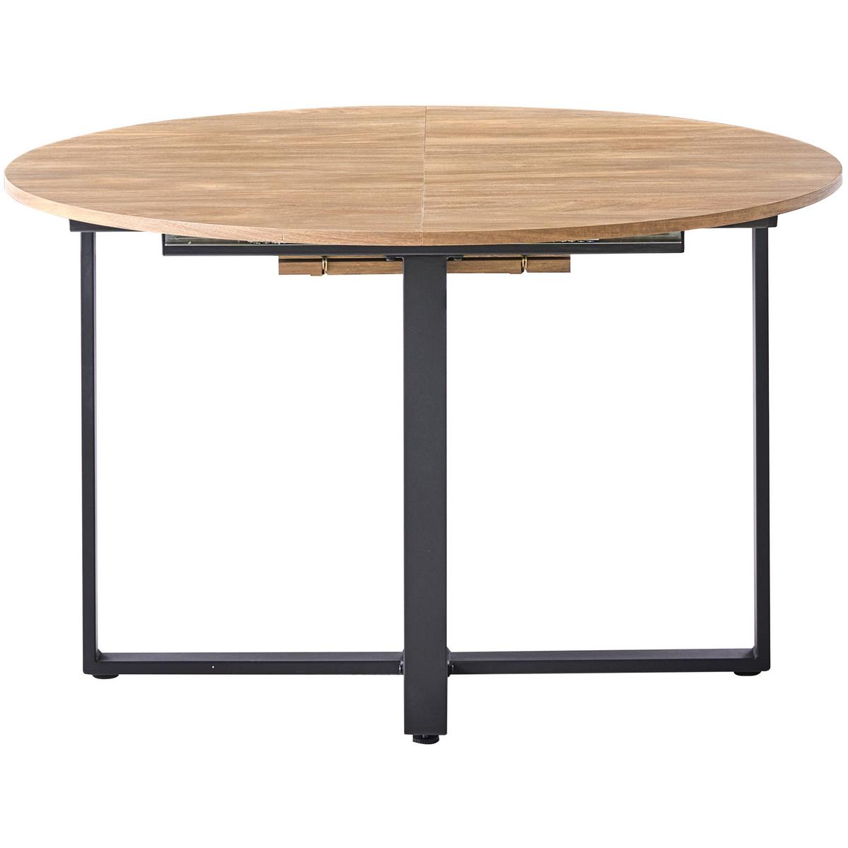 ESSTISCH Braun 120-160/120 cm Alexandrina - Braun, Holzwerkstoff (120/120/75cm) - Beliani