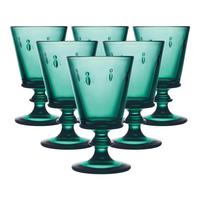 WEINGLÄSER Biene Abeille Smaragdgrün 240 ml 6er Set - Grün, Glas (0.24L) - La Rochère