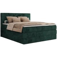 BOXSPRINGBETT TILIANO KING - 160/200 - Dunkelgrün Cord - H4 - Dunkelgrün, Holz/Textil (160/200cm) - MKS