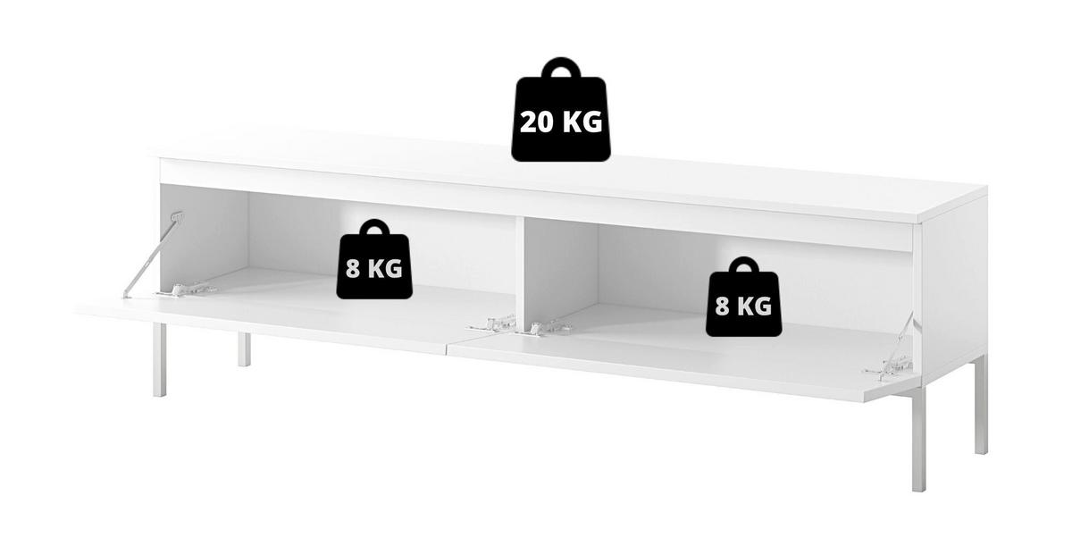 TV-SCHRANK Bemmi Ziegelrot mit Metallbeinen 175 cm - Dunkelorange/Schwarz, Holzwerkstoff/Metall (175/46/32cm) - Selsey