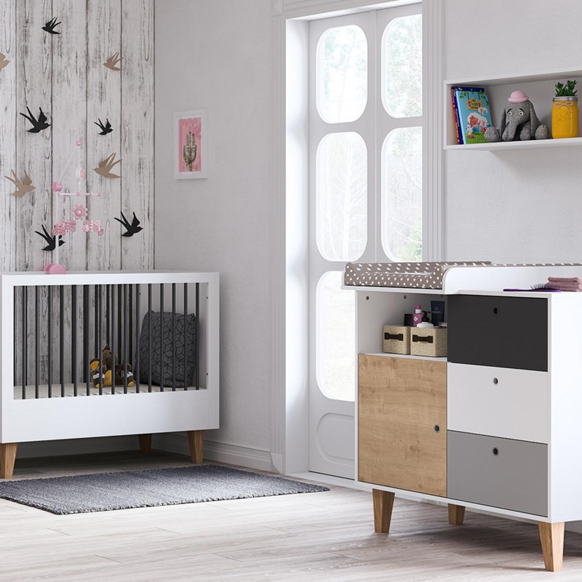KINDERKOMMODE Eiche - Braun, Holzwerkstoff (103.5/96.5/55cm) - Petits-meubles