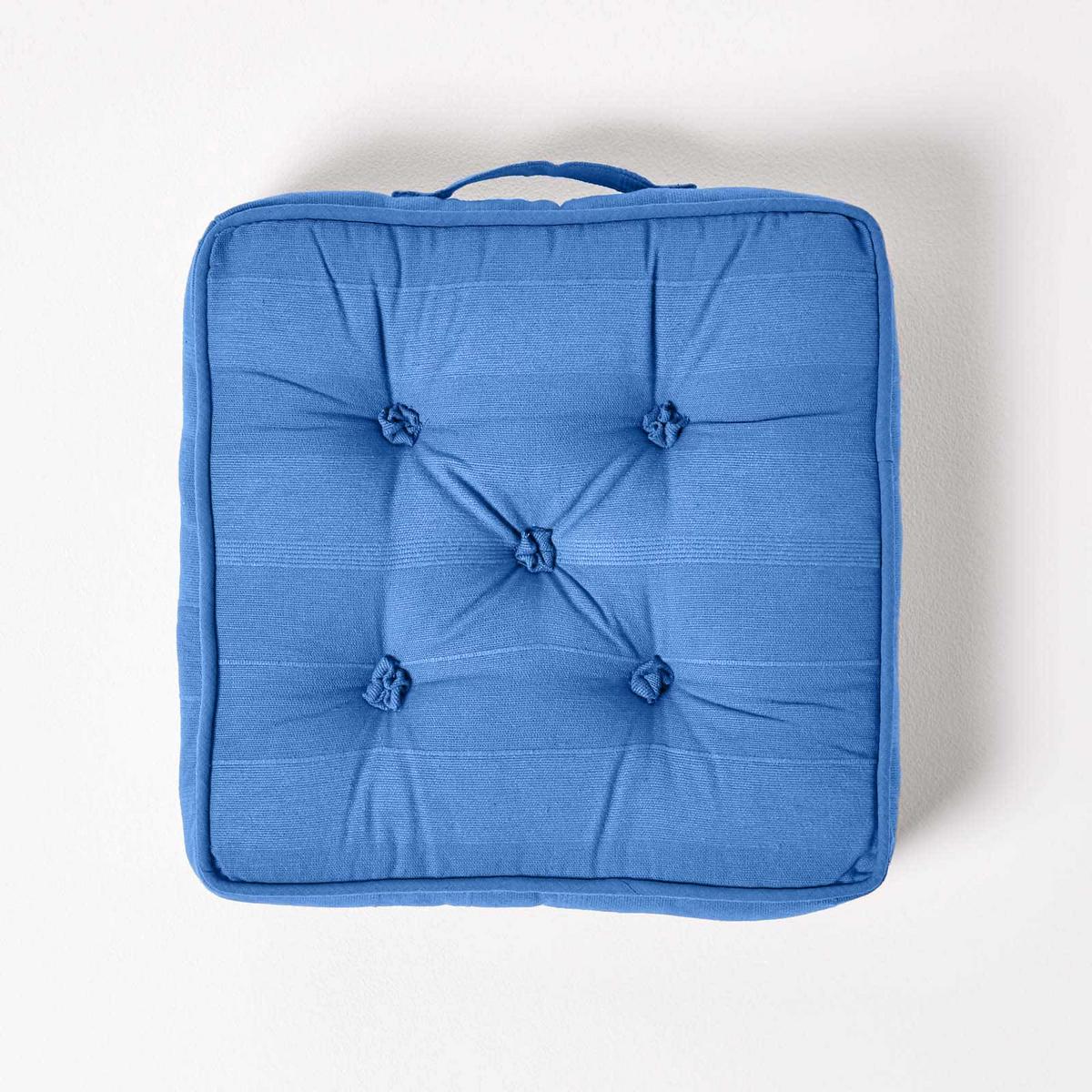 SITZKISSEN Rajput blau 40/40/8 cm - Blau, Textil (40/40/8cm) - Homescapes