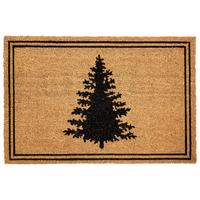 FUSSMATTE Naturfarben 60/90 cm Weihnachtsmotiv Kokosfasern Manapao - Naturfarben, Textil (60/90cm) - Beliani