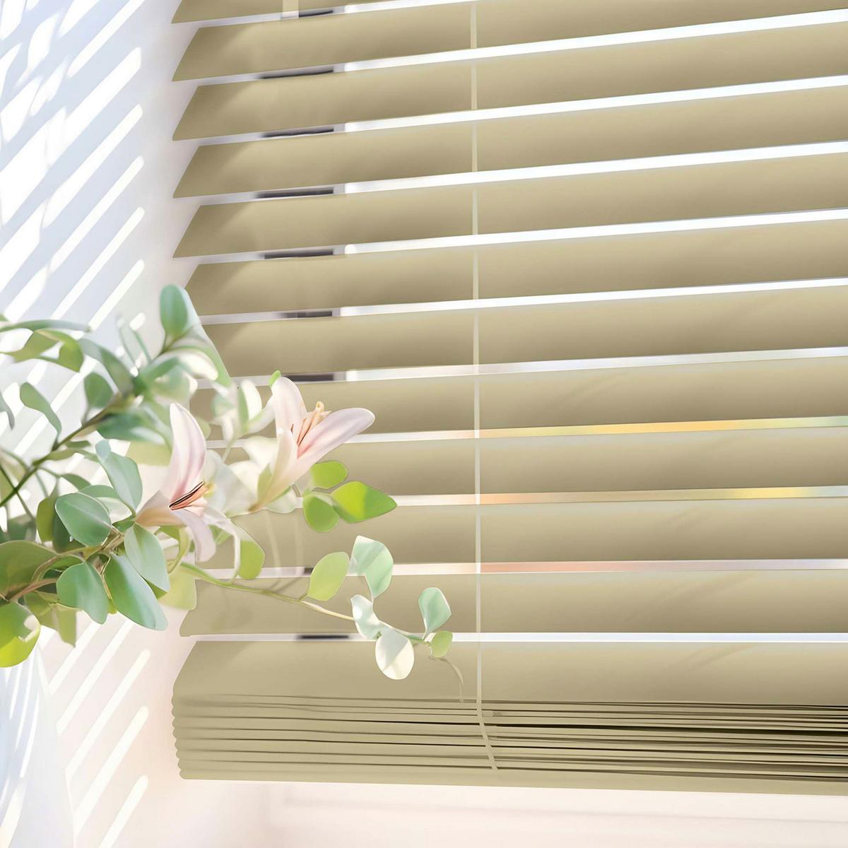 JALOUSIEN vinyl venetianische mit Taupe Zugschnur 75x160 - Braun, Kunststoff (75cm) - STORESDECO