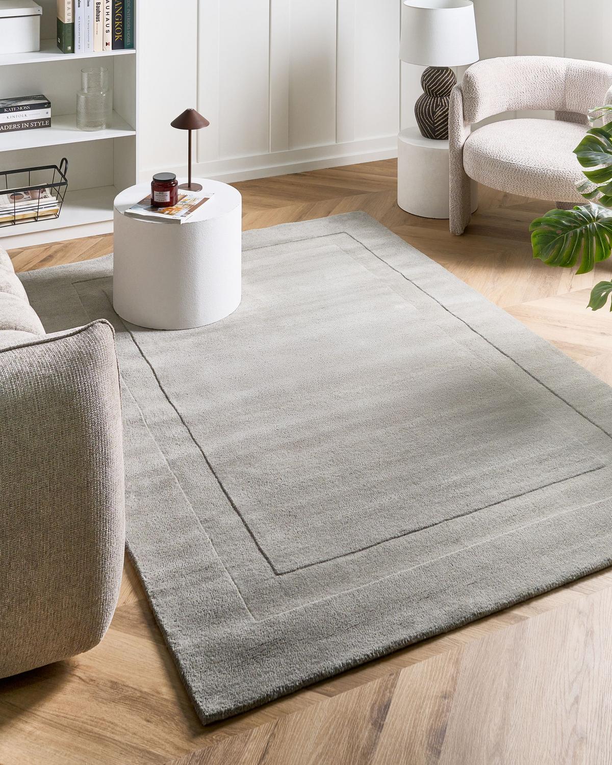 TEPPICH Grau 160/230 cm Wolle Kargil - Grau, Textil (160/230cm) - Beliani