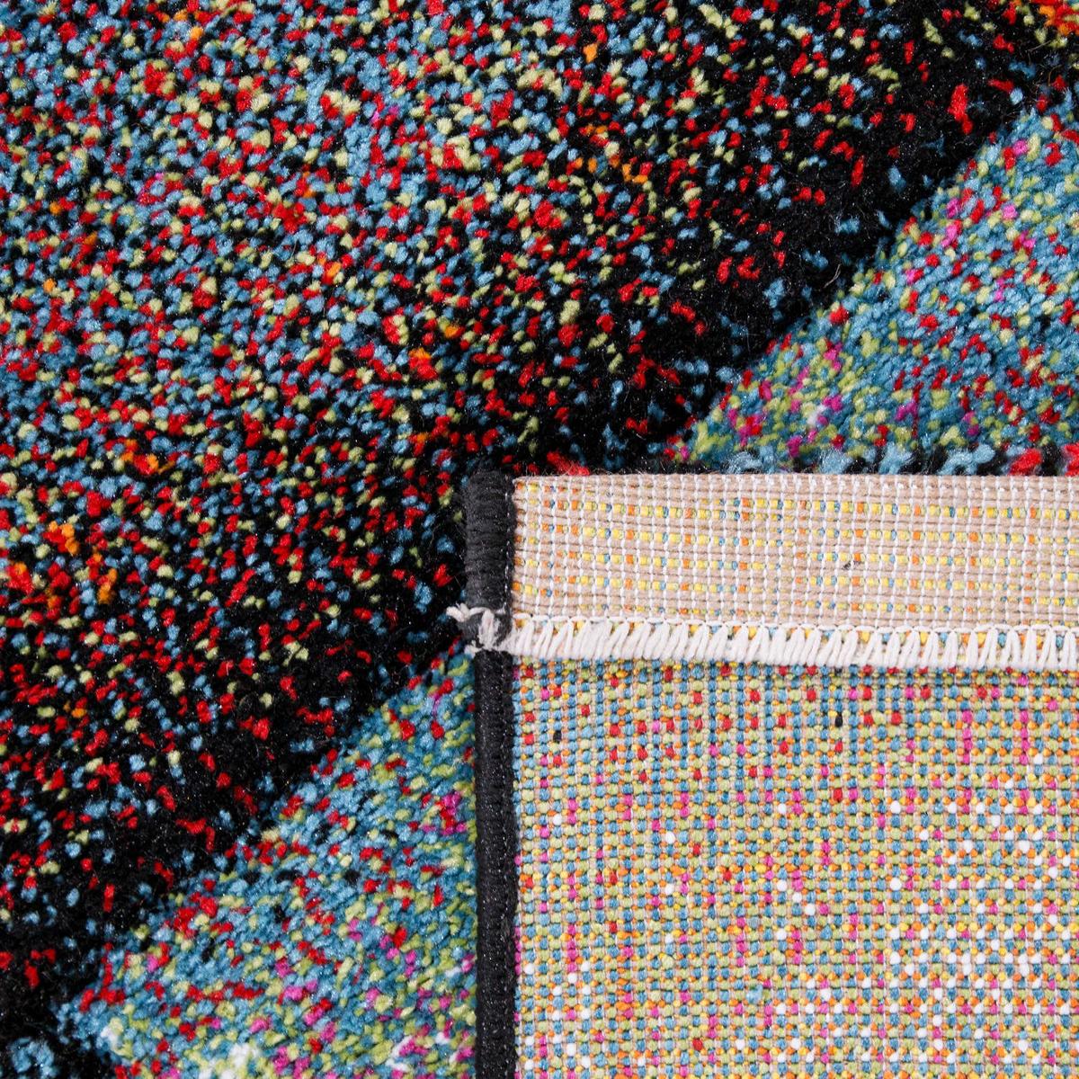KURZFLORTEPPICH, kariert, aus Polypropylen, Florhöhe 12 mm, Mehrfarbig, 160 x 230 cm - Multicolor, Textil (230/160cm) - KADIMA DESIGN