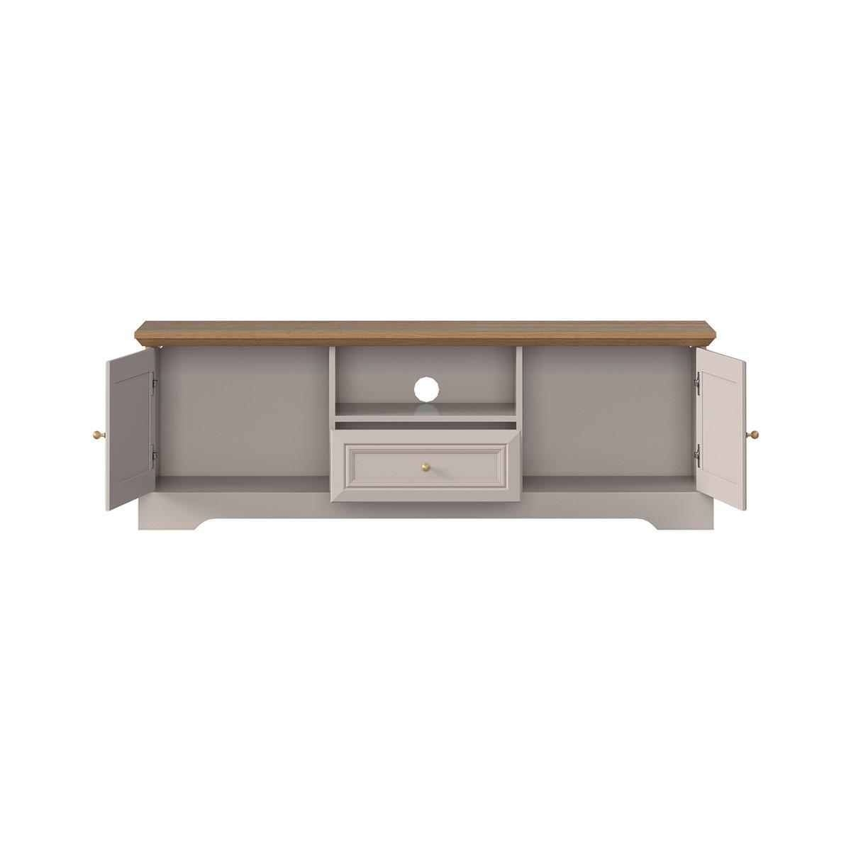 TV-MÖBEL Dulci Kaschmir und Holz - Beige, Holzwerkstoff (154.7/53.1/46.2cm) - Petits-meubles