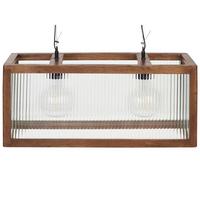 HÄNGELEUCHTE Penna 25/65/151 cm - Hellbraun, Holz (25/65/151cm) - Beliani