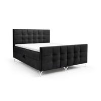 BOXBETT Perla - Schwarz, Holzwerkstoff/Textil (180/200cm) - Fun Möbel