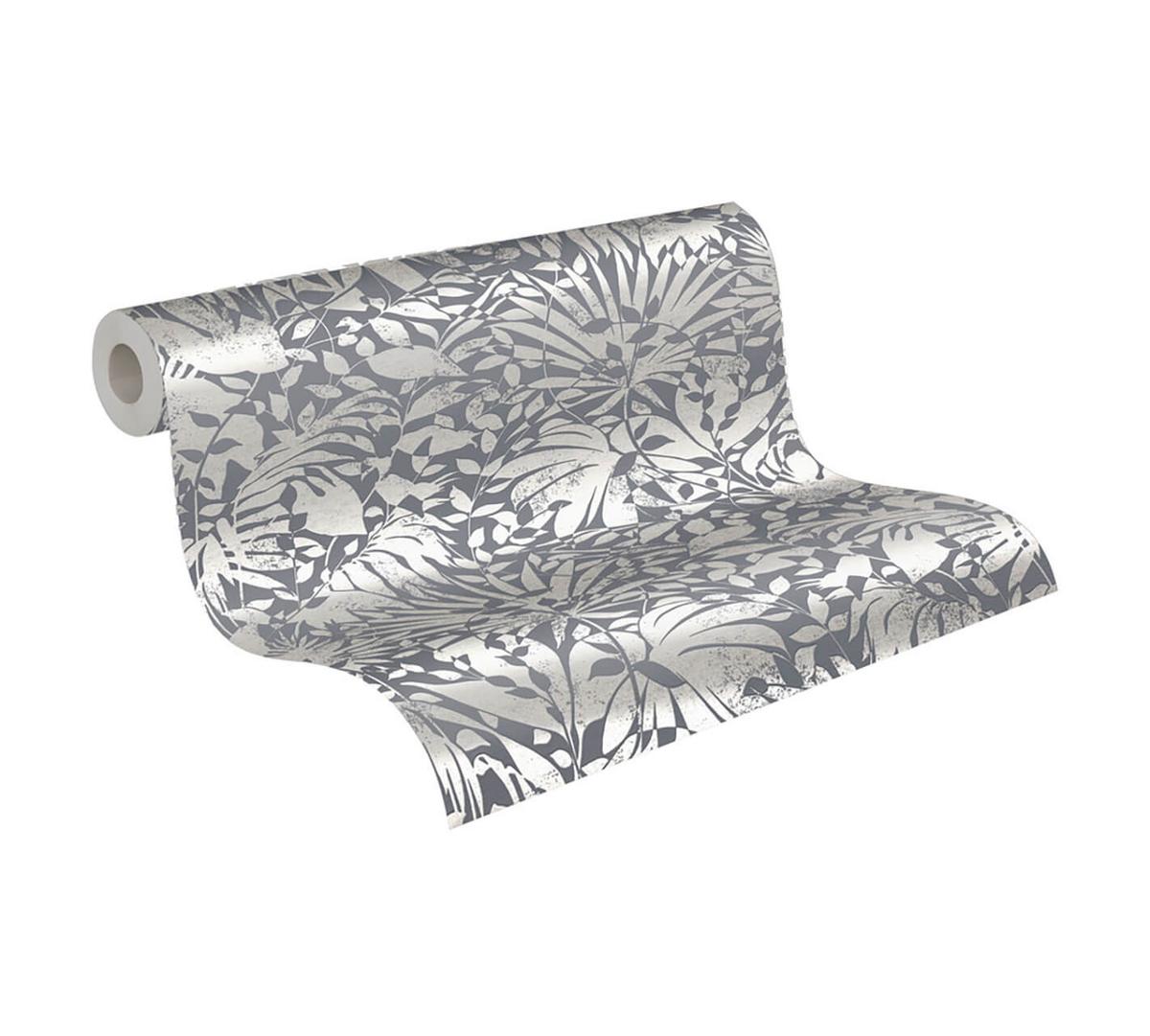VLIESTAPETE Grau 53/1005 cm - Silberfarben, Textil (53/1cm) - KUNSTLOFT