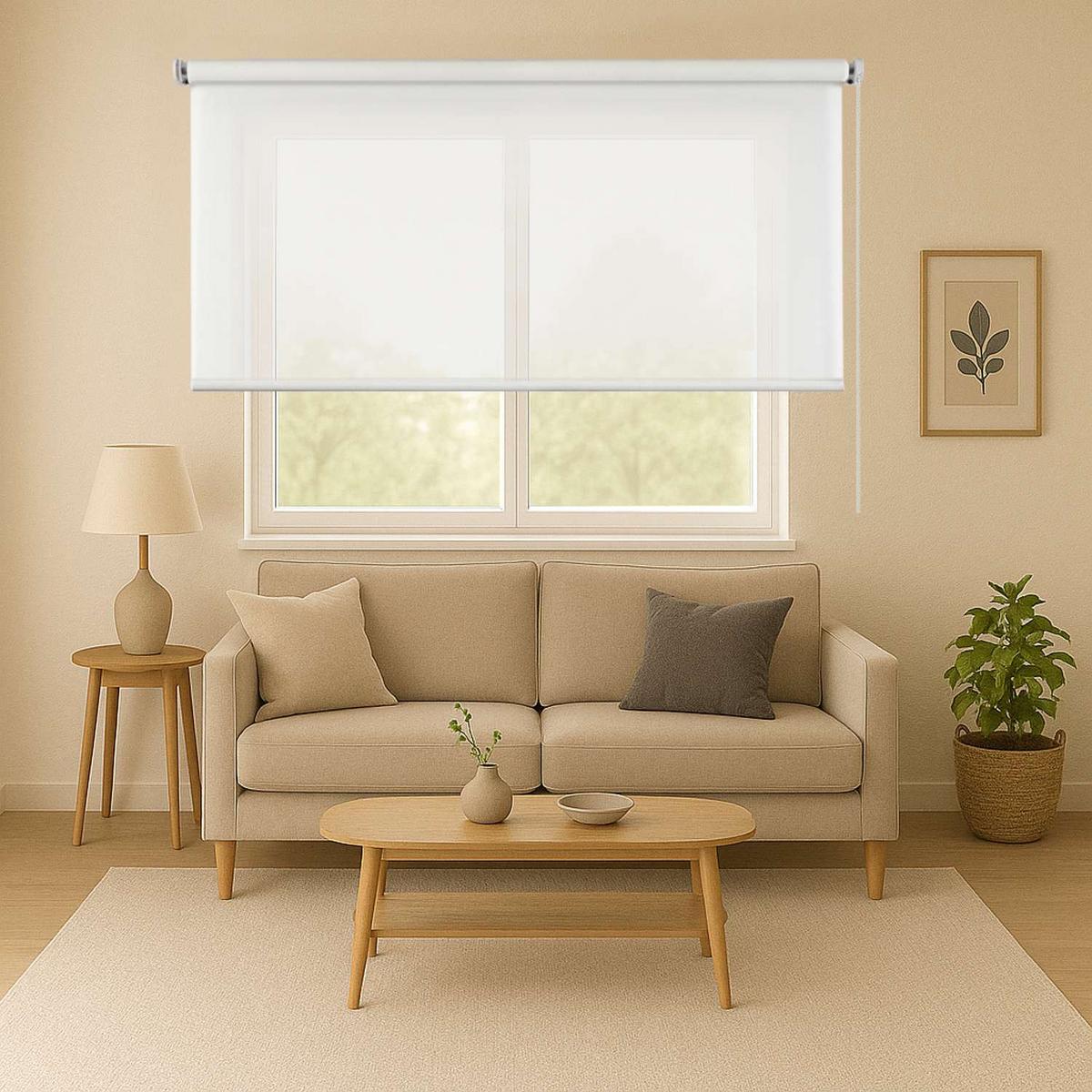 ROLLO | Deco Weiß, 120 cm x 250 cm - Weiß, Kunststoff (120/250cm) - STORESDECO