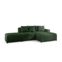 ECKSOFA Megan Xs In Poso - Dunkelgrün, Holzwerkstoff/Textil (304/165cm) - Fun Möbel