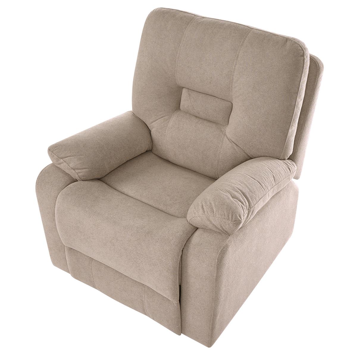 FERNSEHSESSEL Stoff Taupe Bergen - Taupe, Textil/Metall (85/101/74cm) - Beliani