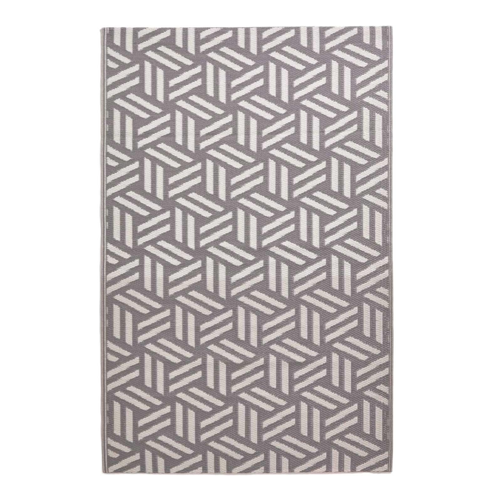 OUTDOORTEPPICH Luna, geometrisch gemustert 120/180 cm - Grau, Kunststoff (120/180cm) - Homescapes