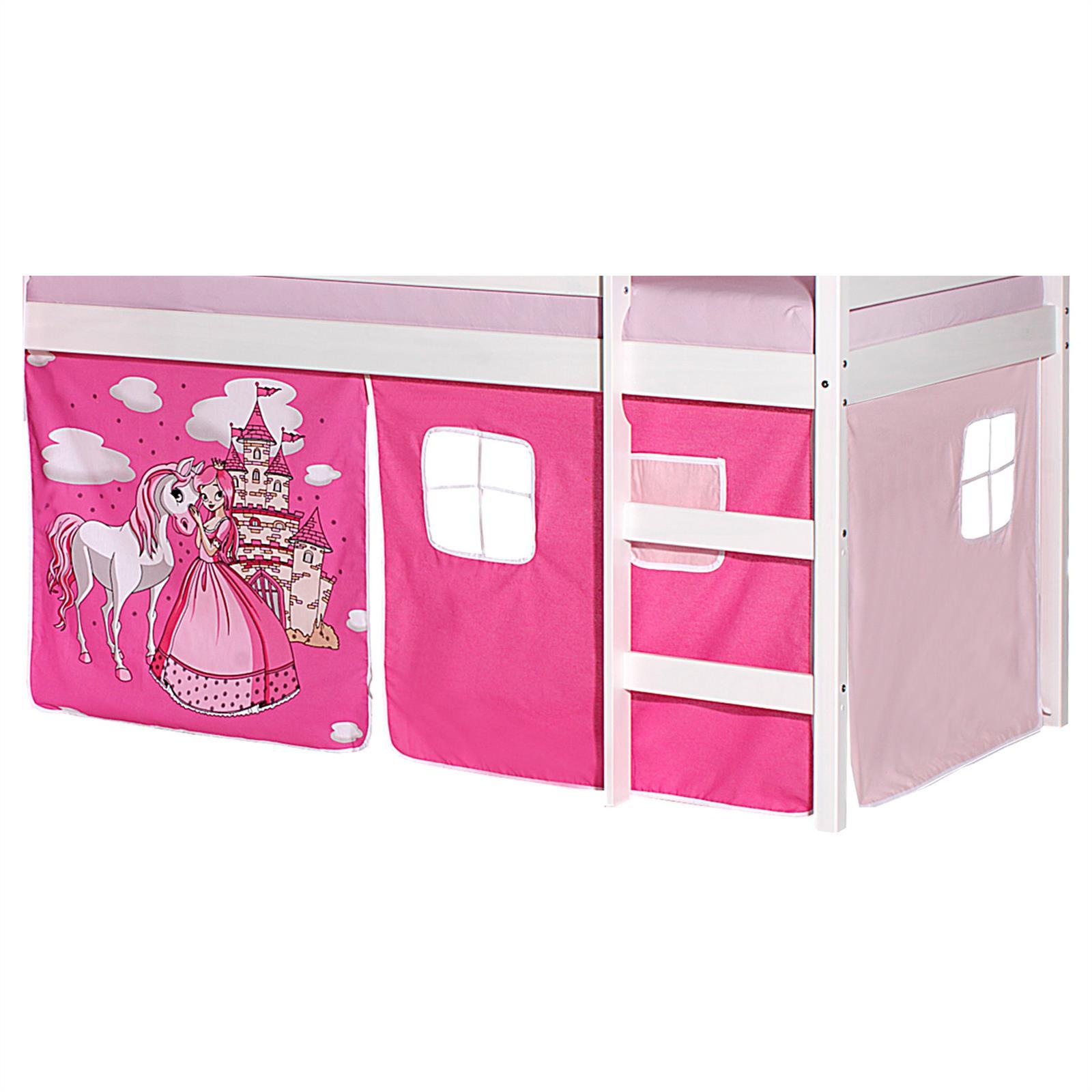 VORHANG PRINZESSIN pink/rosa - Pink/Rosa, Textil (1/73/84cm) - IDIMEX