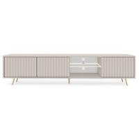 TV-LOWBOARD Bello Greige 175 cm - Taupe/Goldfarben, Holzwerkstoff/Metall (175/45/31.6cm) - Selsey