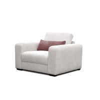 SESSEL OLI in Cordstoff perlweiß - Weiß, Holz/Textil (130/91/108cm) - Wozimo