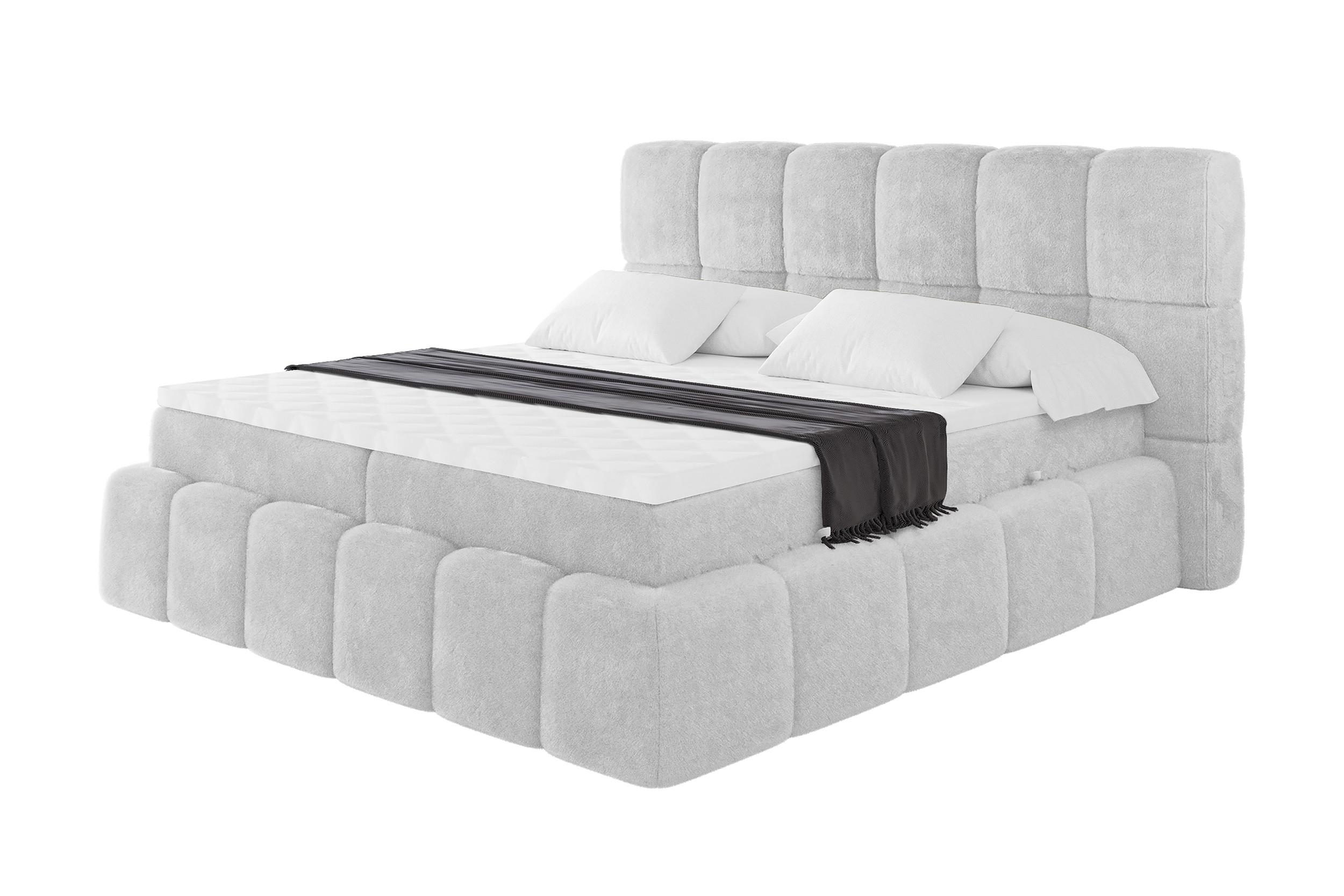 BOXBETT - AURI-H4 - 140x200 Hellgrau Lapitt - Greige, Holzwerkstoff (140/200cm) - ALTDECOR