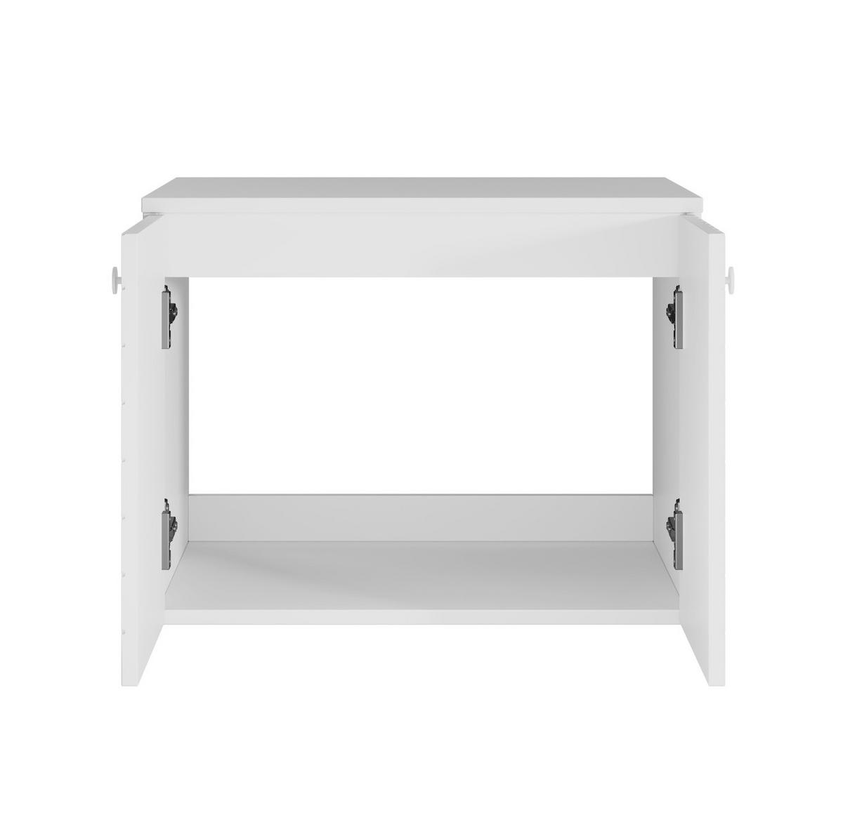 WASCHBECKENUNTERSCHRANK Orlando 2 Türe Weiß Matt - 60 x 47 x 61 cm - Weiß, Holz (60/46/44cm) - Badplaats