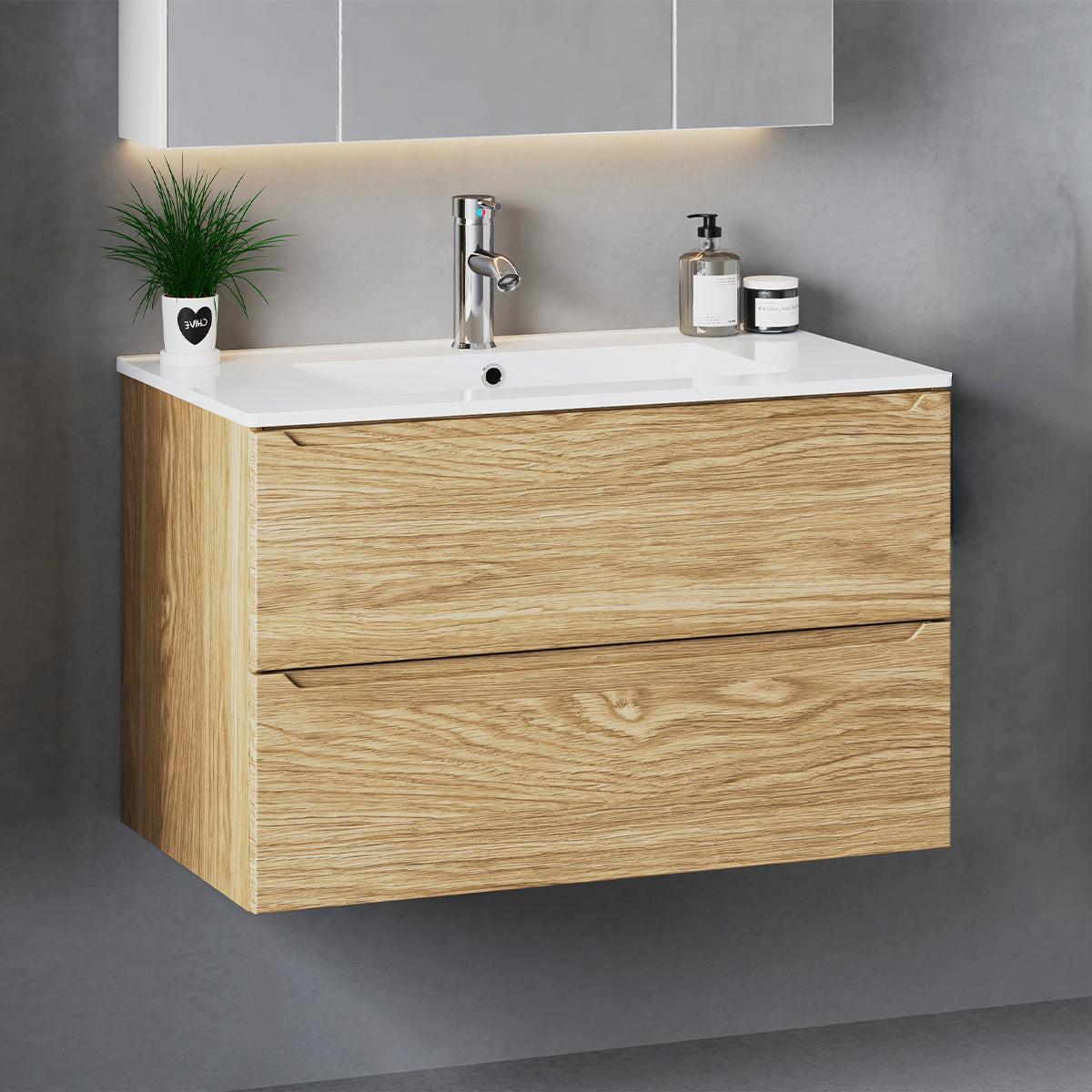 WASCHTISCH 80cm Viggo Holz - Braun, Holzwerkstoff (80/50/45.8cm) - Petits-meubles