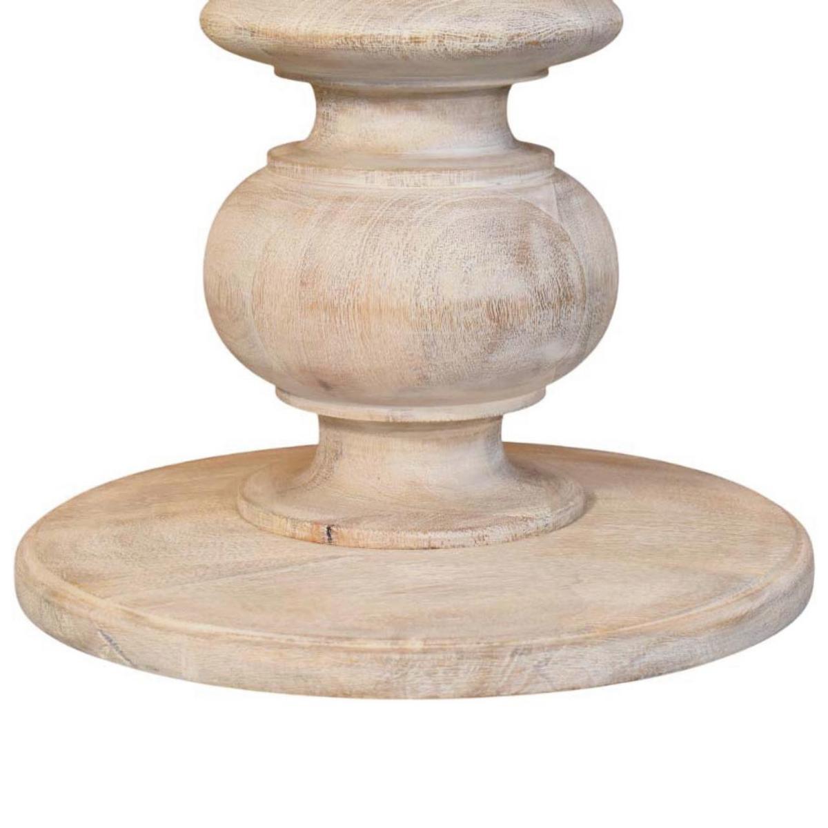 AKZENTTISCH mit Salted-Oak-Finish, Marmorplatte oben, weiß - Weiß, Holz (38/38/60cm) - Artisan Furniture