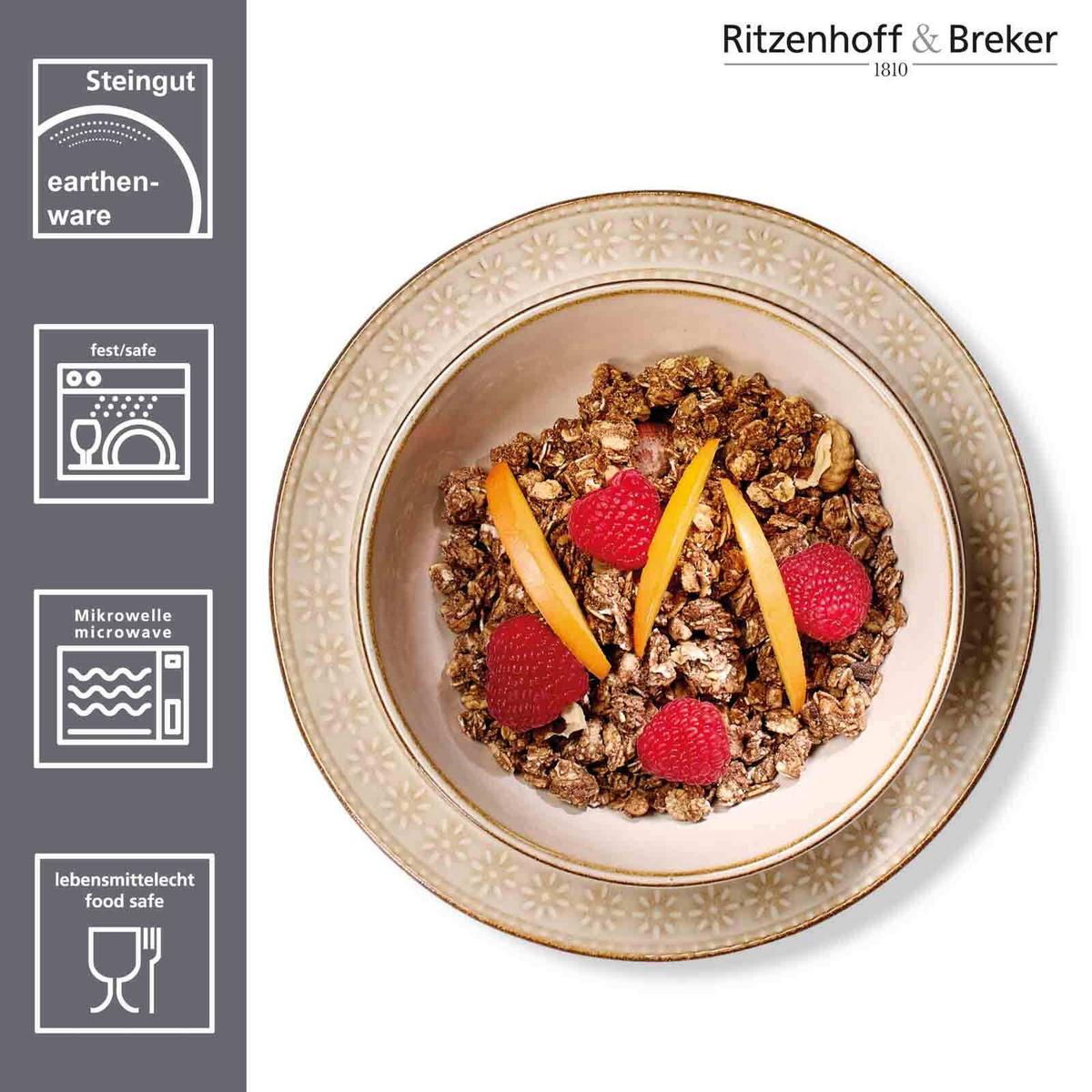 FRÜHSTÜCKS-SET Omara beige 12-tlg. - Beige, Keramik (18/23/34cm) - Ritzenhoff Breker