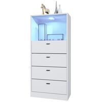 KOMMODE Pino Fronten in Weiß matt - Weiß, Holzwerkstoff (56/125/36cm) - Vladon
