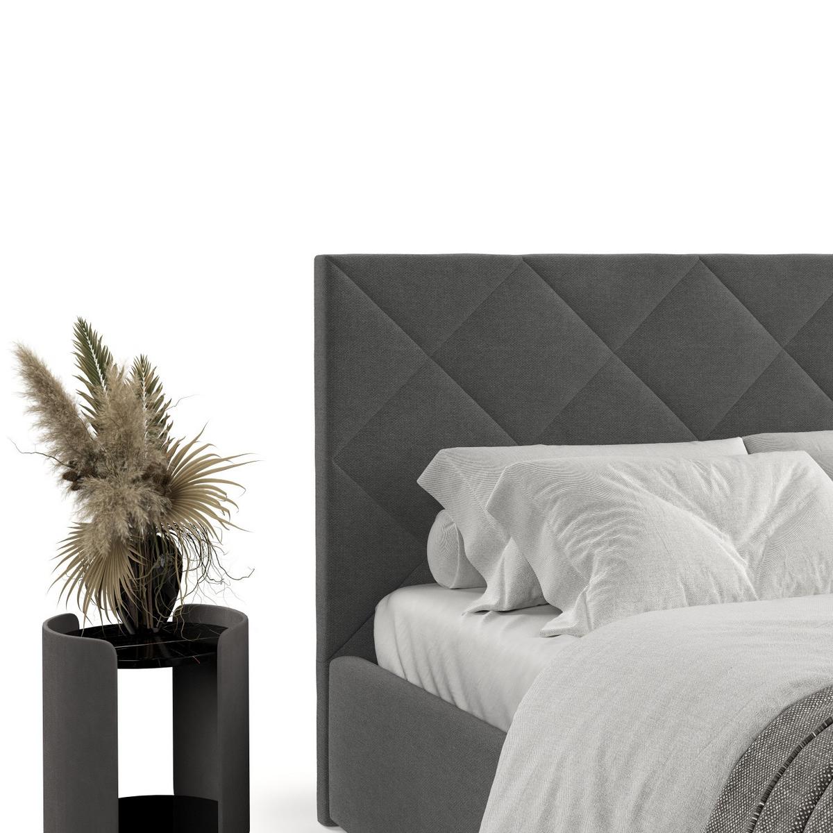 POLSTERBETT Torno 140/200 cm Anthrazit im Asti Stoff - Anthrazit/Schwarz, Holz/Holzwerkstoff (140/200cm) - AltaBeds