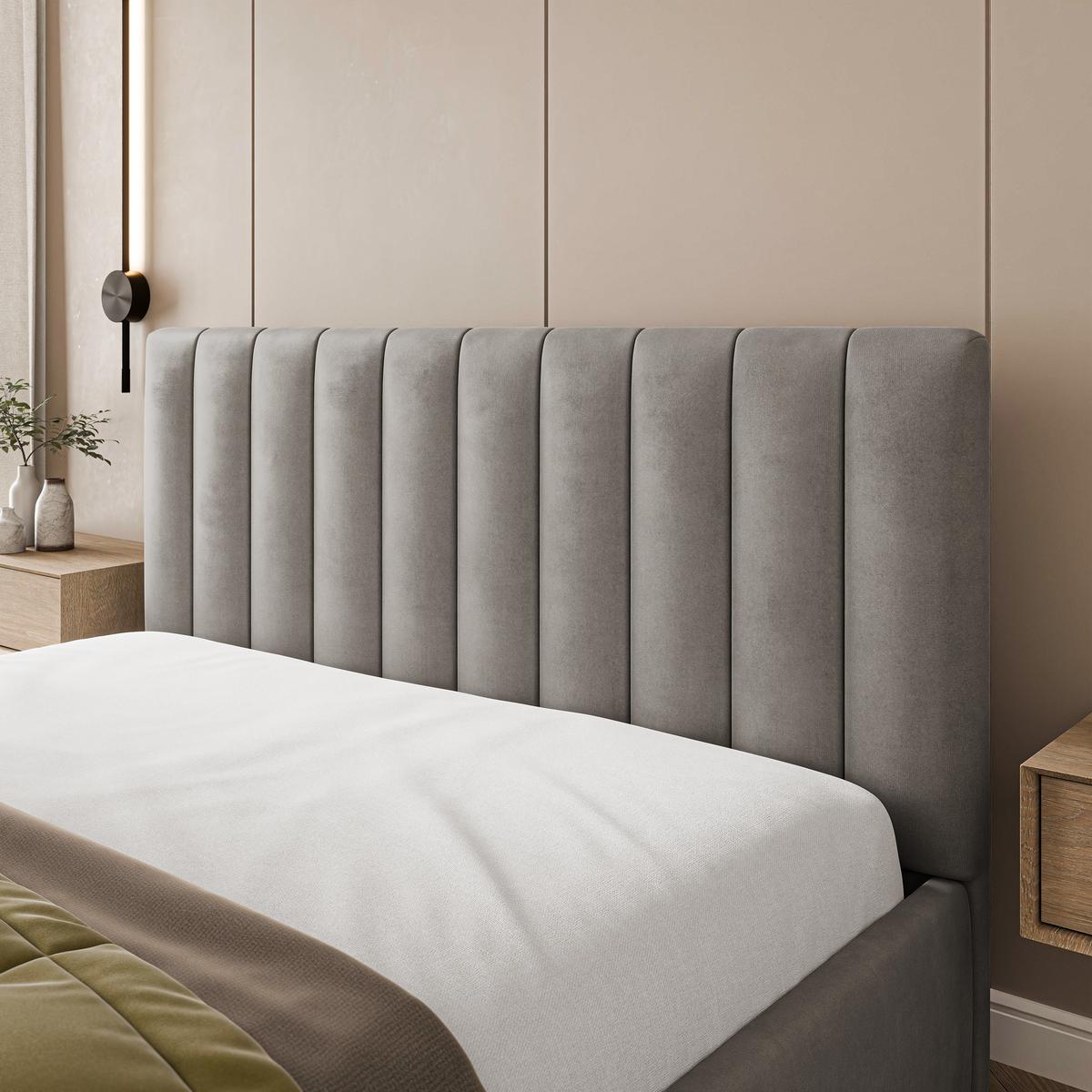 POLSTERBETT DEMERA MGV 160x200 cm mit Bettkästen - Grau - Grau, Holz (160/200cm) - MASSENO
